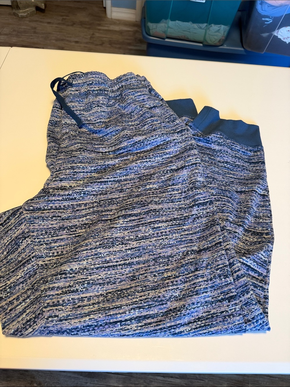 LuLaRoe Blue & Navy Striped Jogger Pants